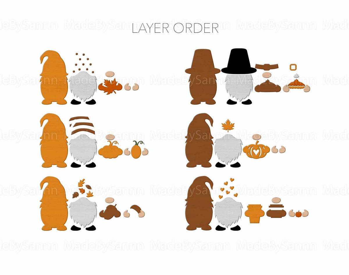 Thanksgiving Gnomes Svg Bundle, Gnome Glowforge, Fall Gnome Svg, Autumn Gnome Svg, Fall Glowforge, Thankful Gnomes, Gnomes Cricut Silhouette