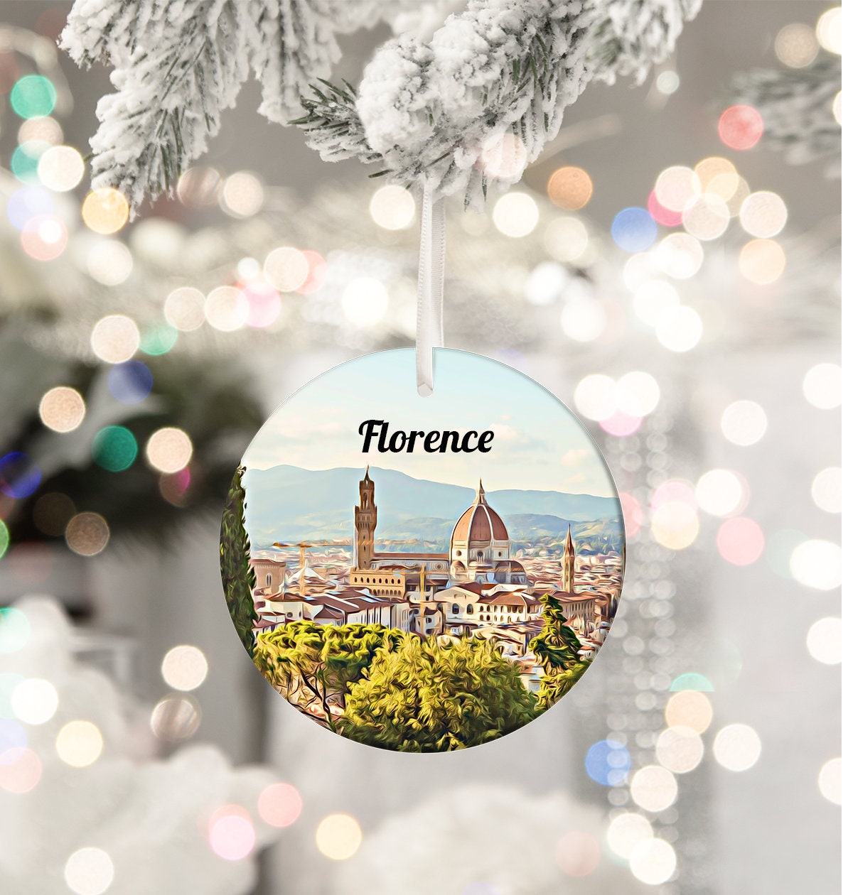 Florence Ornament, Christmas Ornament, Florence Gift, Tree Ornament, Florence Christmas, Christmas Gift, Housewarming Gift, Travel, Florence