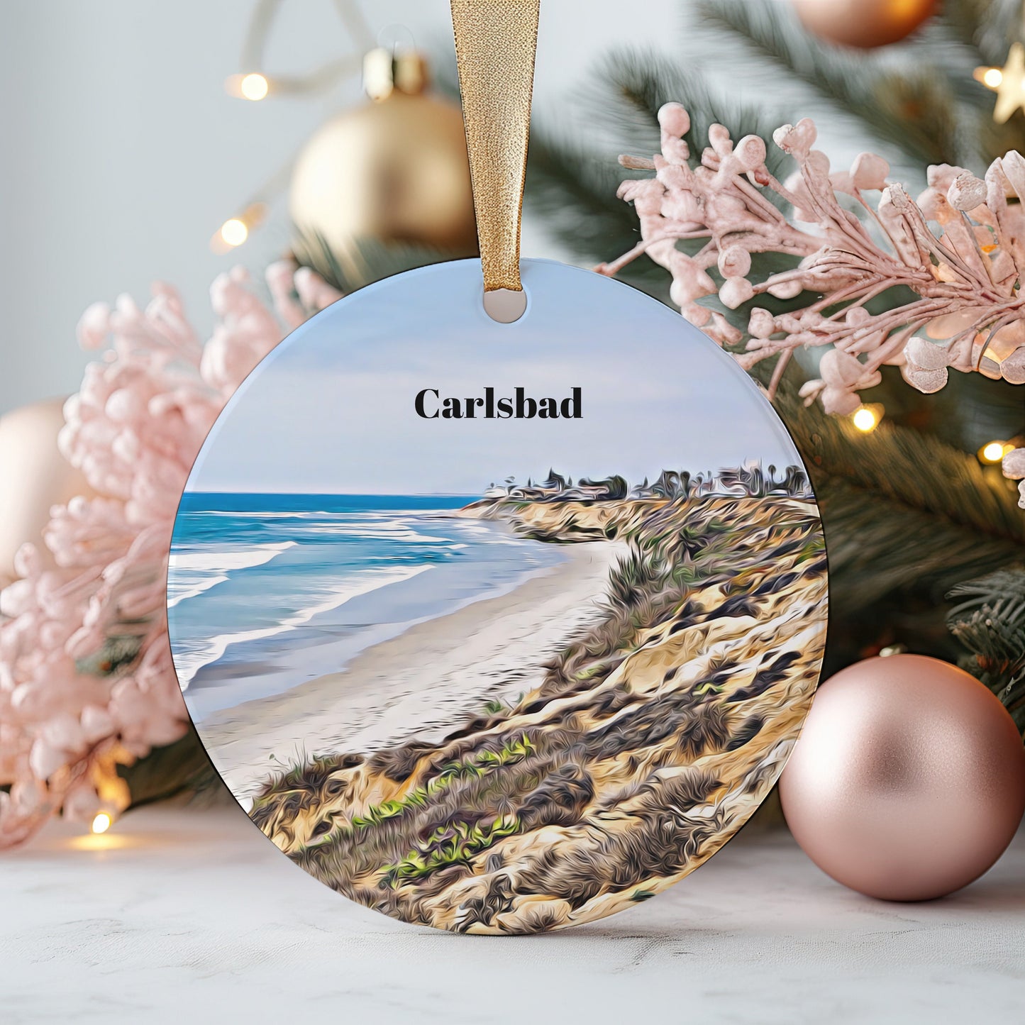 Carlsbad Ornament, Christmas Ornament, Carlsbad Gift, Christmas Gift, Christmas Decor, Carlsbad Souvenir, Carlsbad Travel, Travel Gift