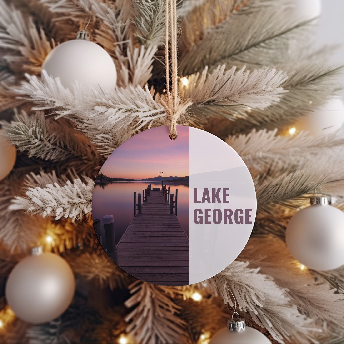 Lake George Ornament, Christmas Ornament, Lake George Gift, Christmas Gift, Lake George Christmas, Lake George, Lake George Travel