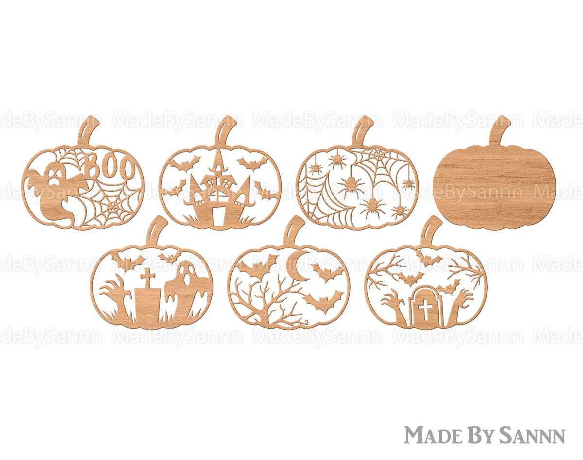 Halloween Pumpkin Bundle Svg, Pumpkins svg, Halloween Decor svg, Pumpkin Laser Cut Files, Halloween svg, Glowforge Pumpkin File svg dxf