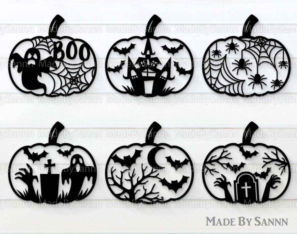 Halloween Pumpkin Bundle Svg, Pumpkins svg, Halloween Decor svg, Pumpkin Laser Cut Files, Halloween svg, Glowforge Pumpkin File svg dxf