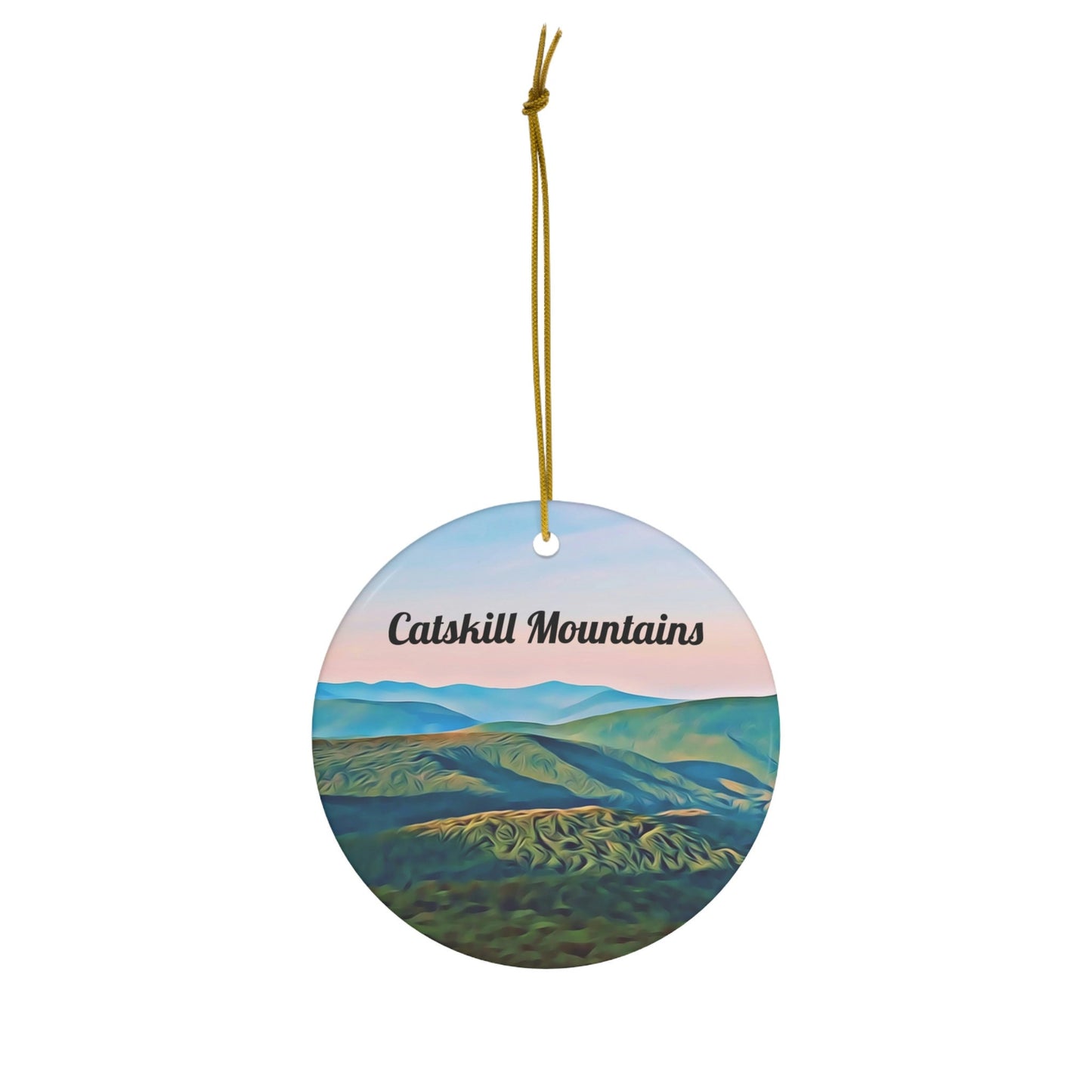 Catskill Mountains Christmas Ornament, New York Travel Souvenir, Holiday Gift