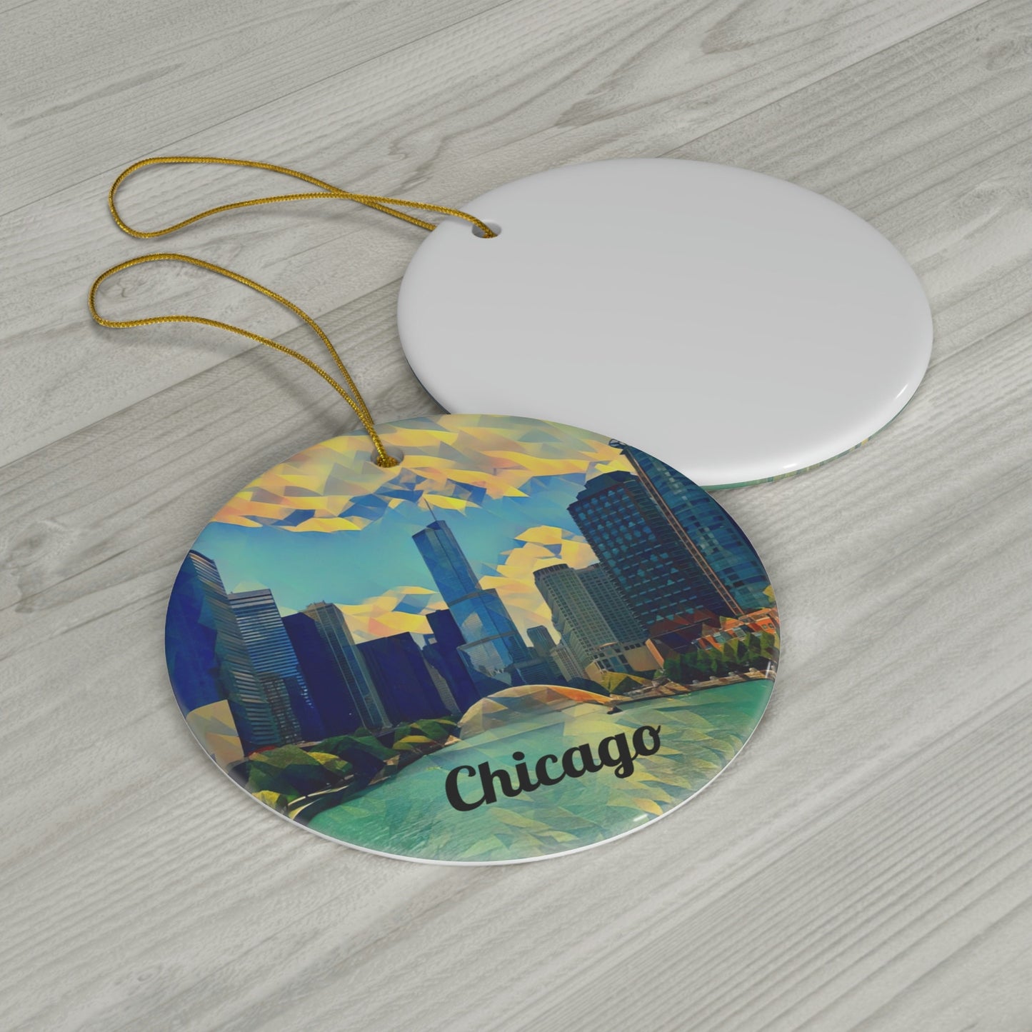 Chicago Ornament, Chicago Christmas, Christmas Gift, Christmas Ornament, Tree Ornament, Newlywed Ornament, Housewarming Gift, Chicago Gift