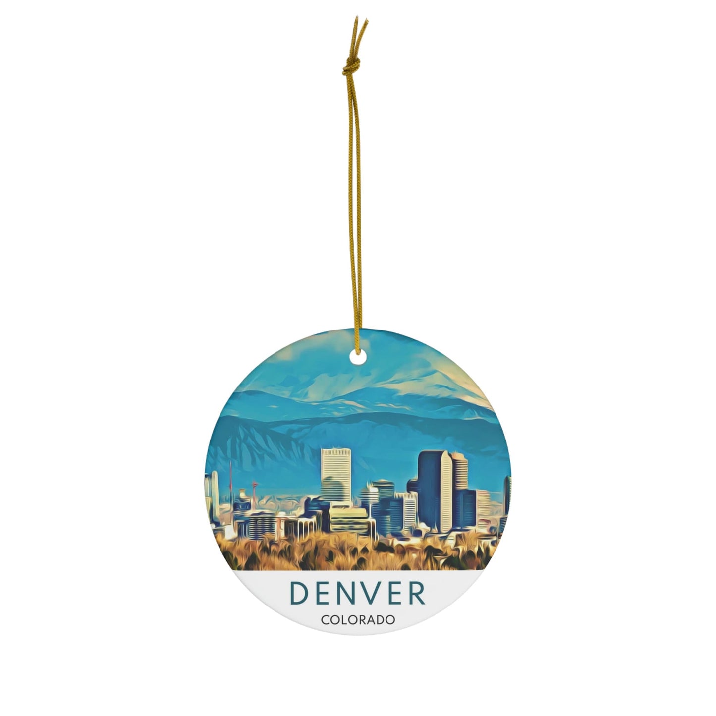 Denver Christmas Ornament, Colorado Travel Souvenir, Gift for Travelers