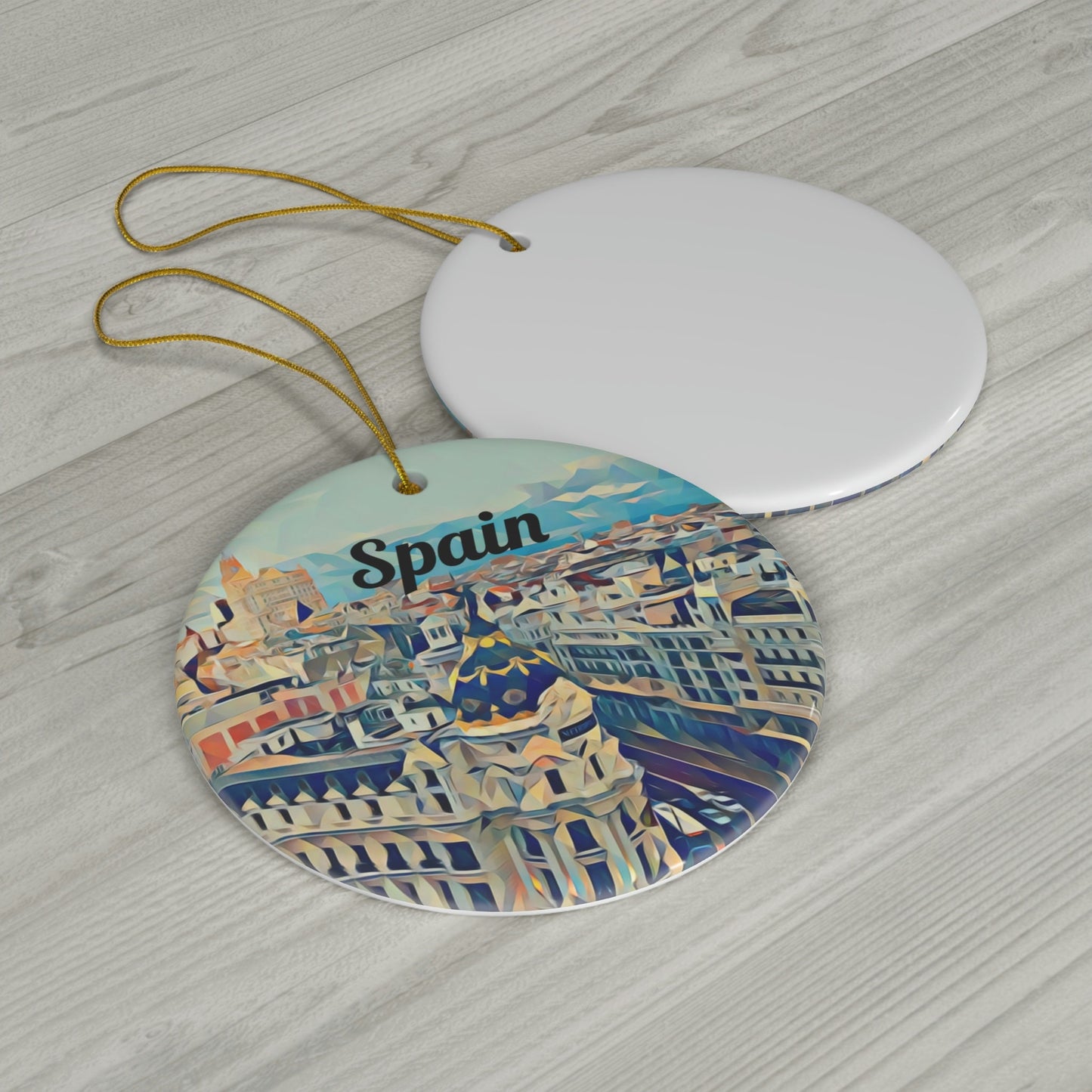 Spain Ornament, Christmas Ornament, Tree Ornament, Spain Christmas, Christmas Gift, Newlywed Ornament, Housewarming Gift, Spain, Travel