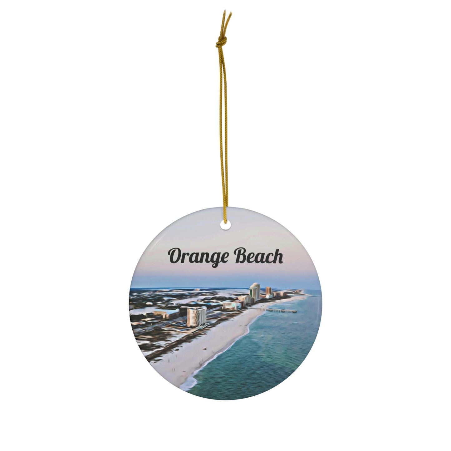 Orange Beach Ornament, Christmas Ornament, Orange Beach Christmas, Tree Ornament, Christmas Gift, Travel Gift, Holiday Decoration, Alabama