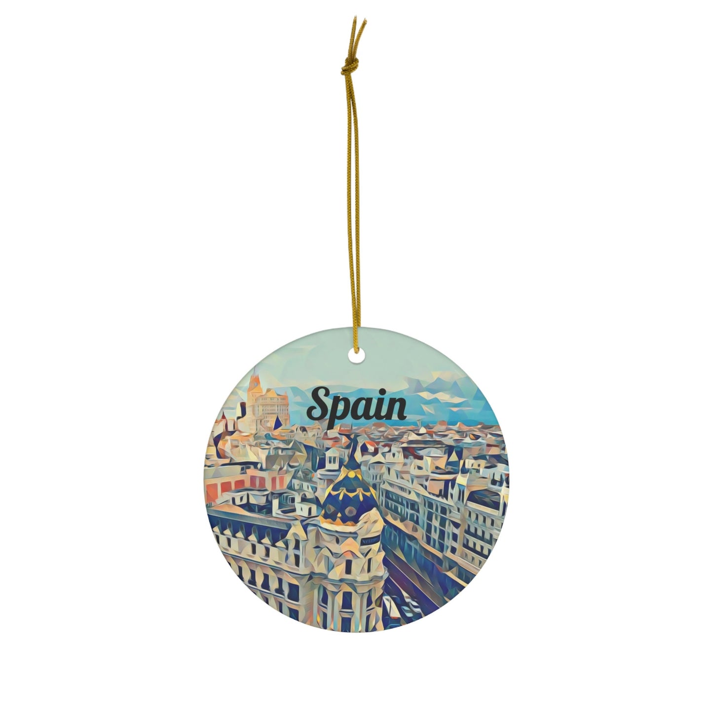 Spain Ornament, Christmas Ornament, Tree Ornament, Spain Christmas, Christmas Gift, Newlywed Ornament, Housewarming Gift, Spain, Travel