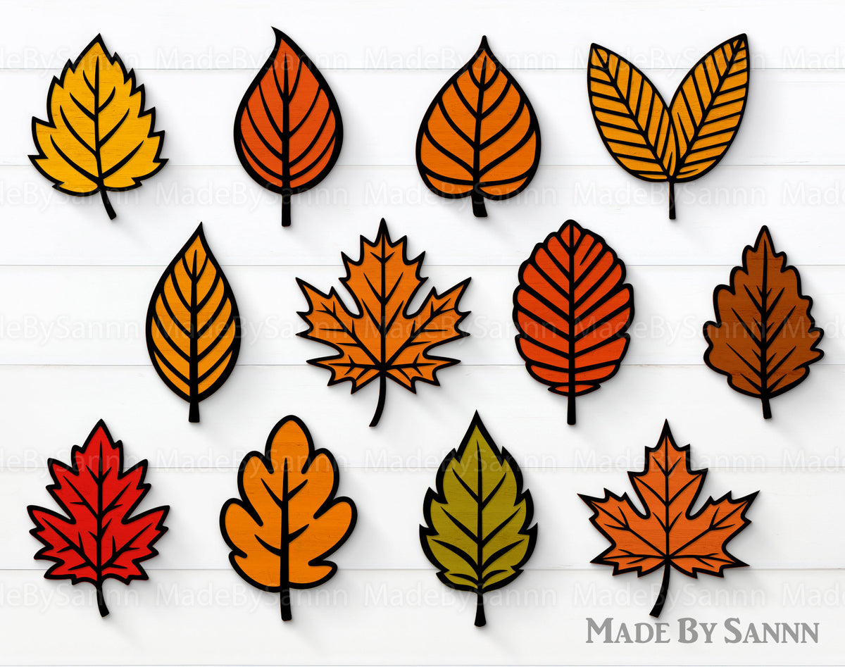 Fall Leaves SVG, Fall Svg, Fall Leaf Svg Bundle, Fall Png, Autumn Svg,  Leafs Files svg dxf, Halloween svg, Leaves Cut Outs