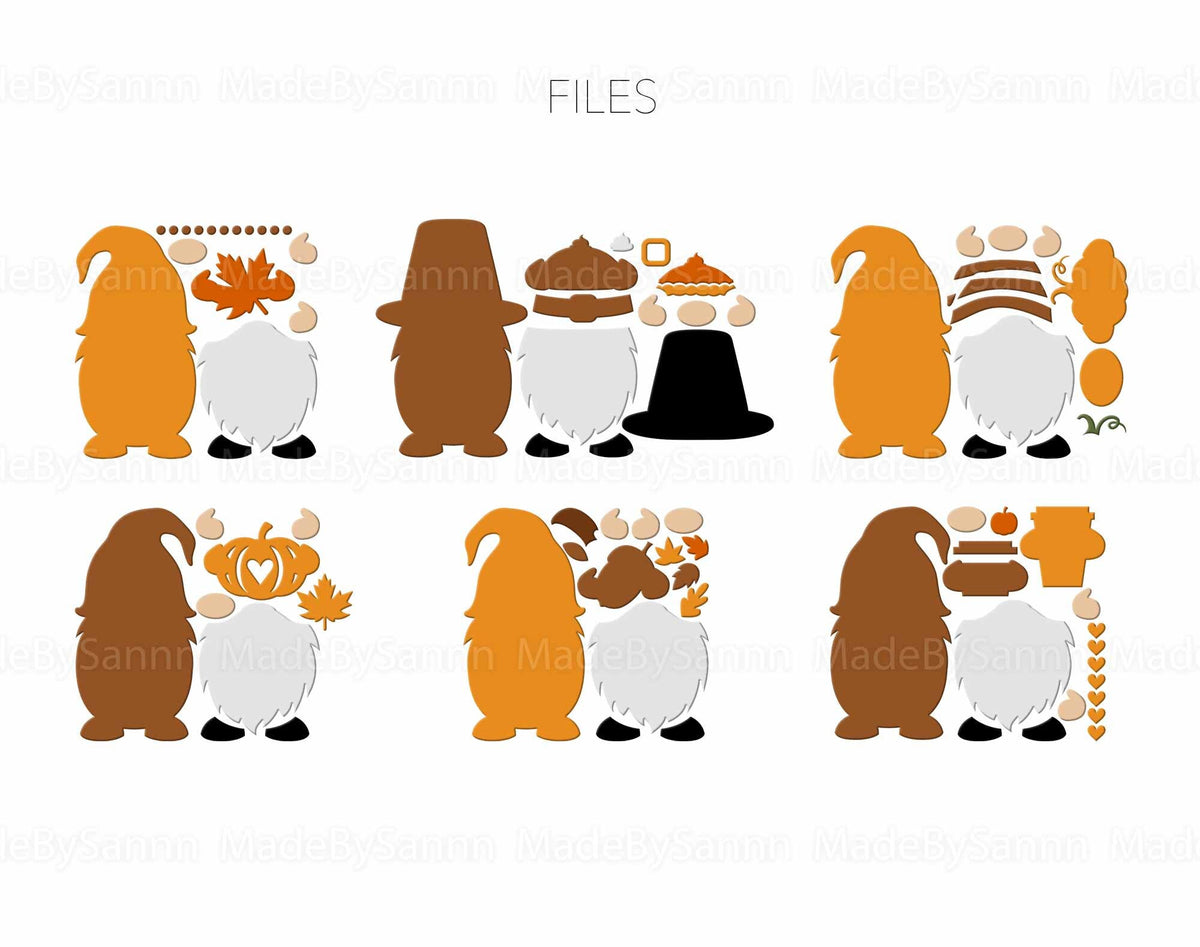 Thanksgiving Gnomes Svg Bundle, Gnome Glowforge, Fall Gnome Svg, Autumn Gnome Svg, Fall Glowforge, Thankful Gnomes, Gnomes Cricut Silhouette