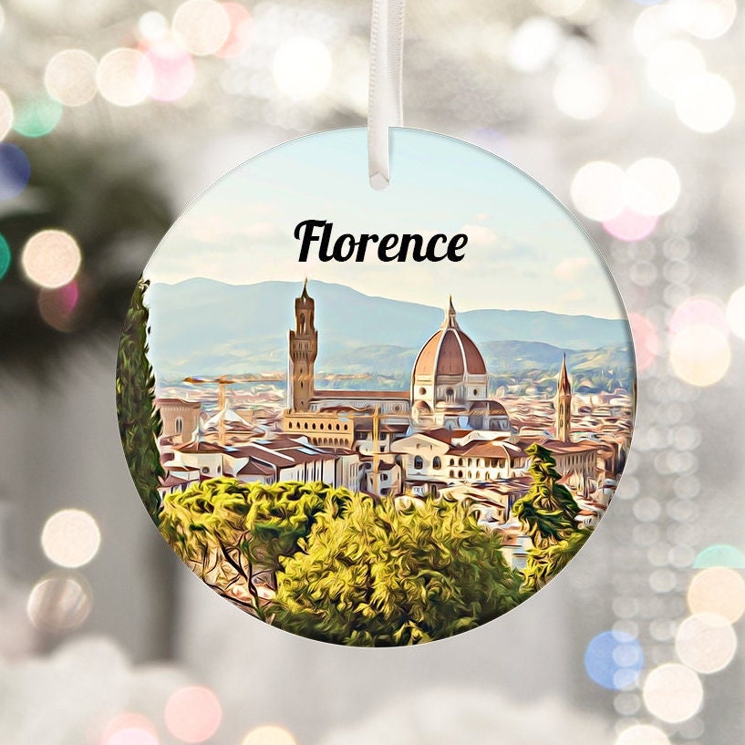 Florence Ornament, Christmas Ornament, Florence Gift, Tree Ornament, Florence Christmas, Christmas Gift, Housewarming Gift, Travel, Florence