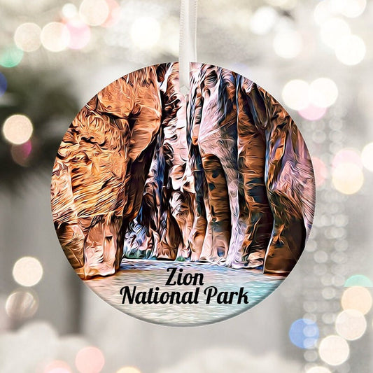 Zion National Park Christmas Ornament, Utah Travel Souvenir, Holiday Gift