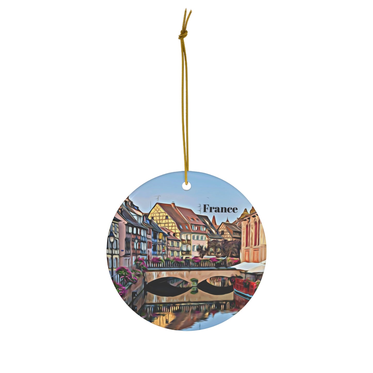 Colmar France Christmas Ornament, Alsace Travel Souvenir, Holiday Gift