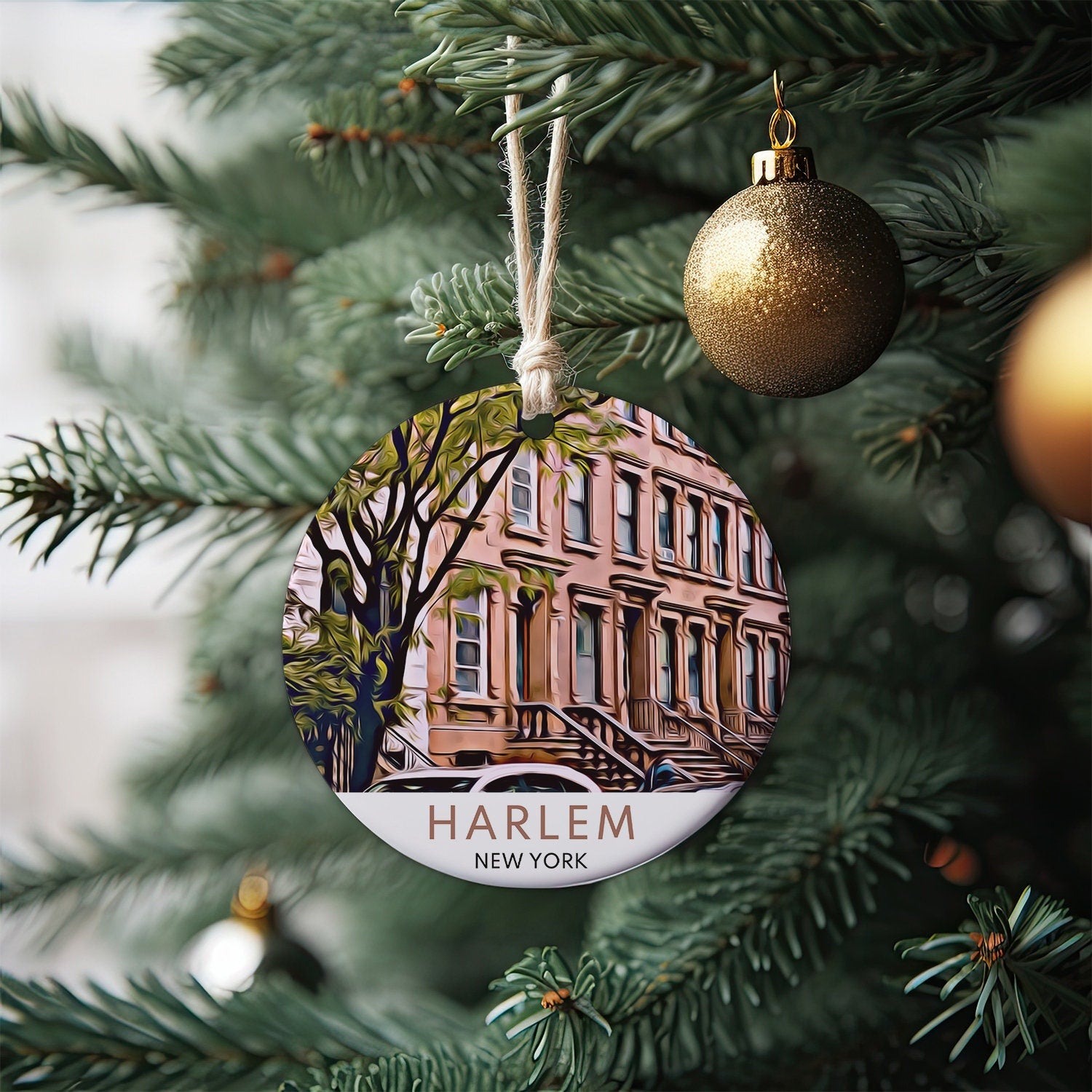 Harlem New York Ornament, City Travel Souvenir, Christmas Decor