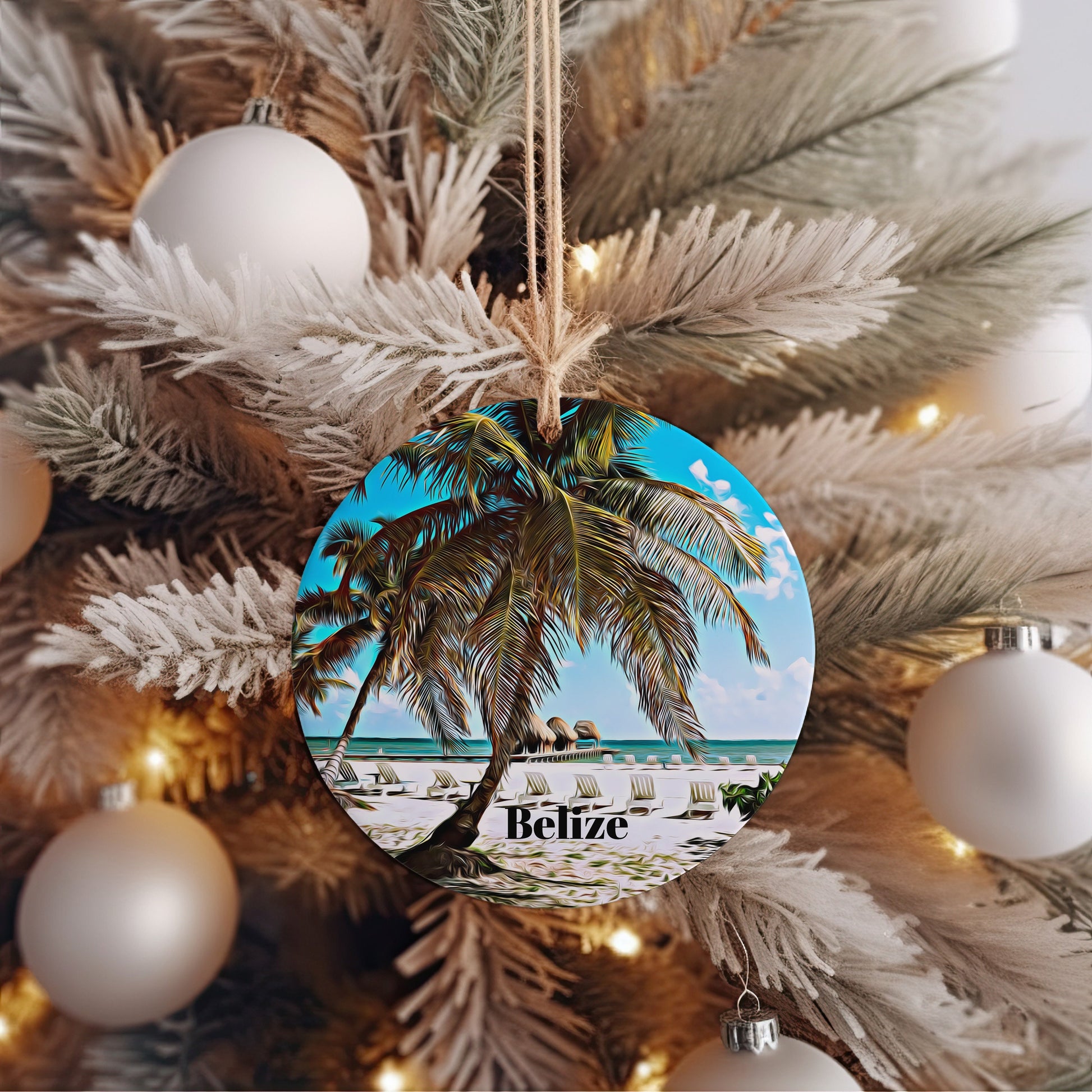 Belize Ornament, Christmas Ornament, Belize Gift, Christmas Gift, Belize Christmas, Belize, Belize Travel, Christmas Travel