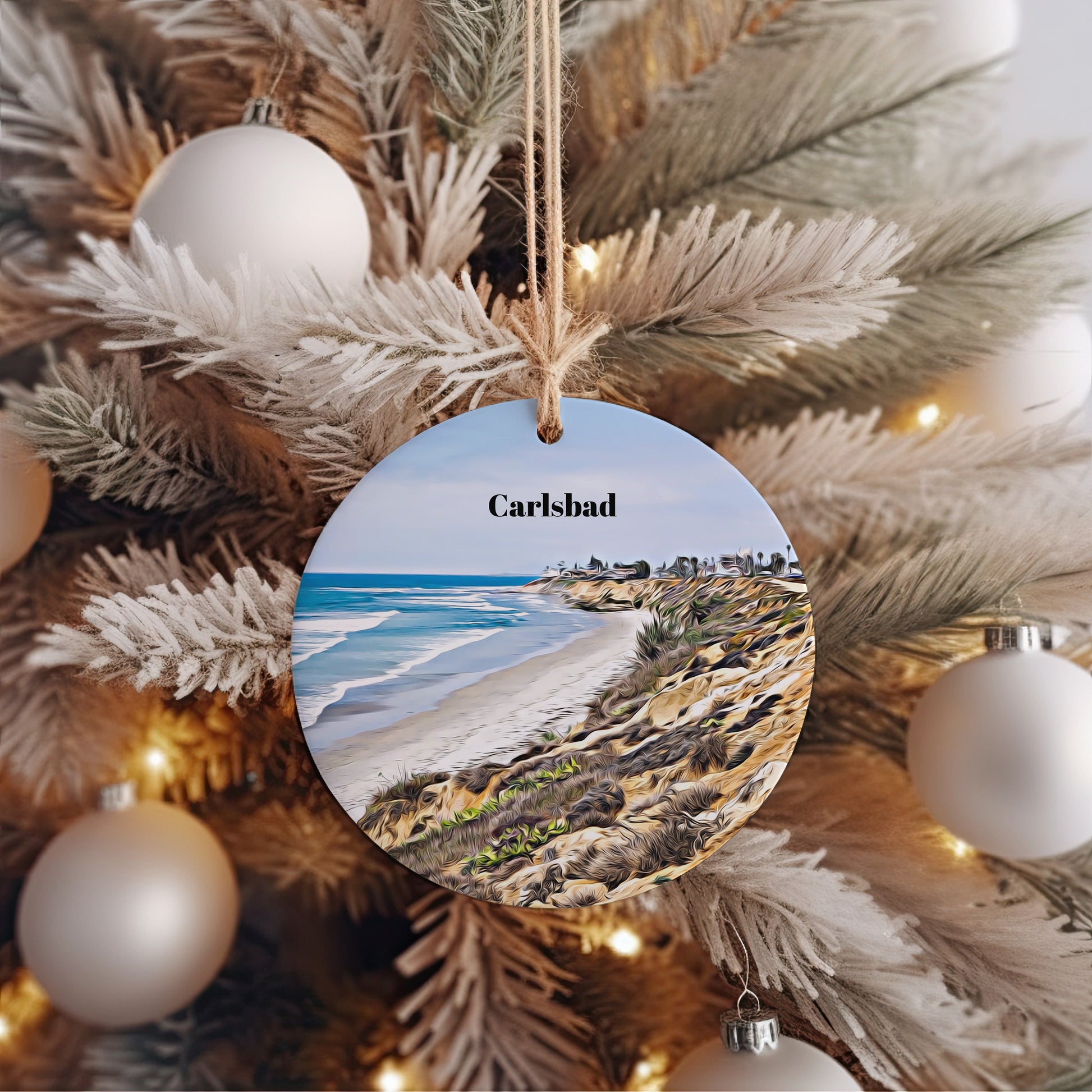 Carlsbad Ornament, Christmas Ornament, Carlsbad Gift, Christmas Gift, Christmas Decor, Carlsbad Souvenir, Carlsbad Travel, Travel Gift