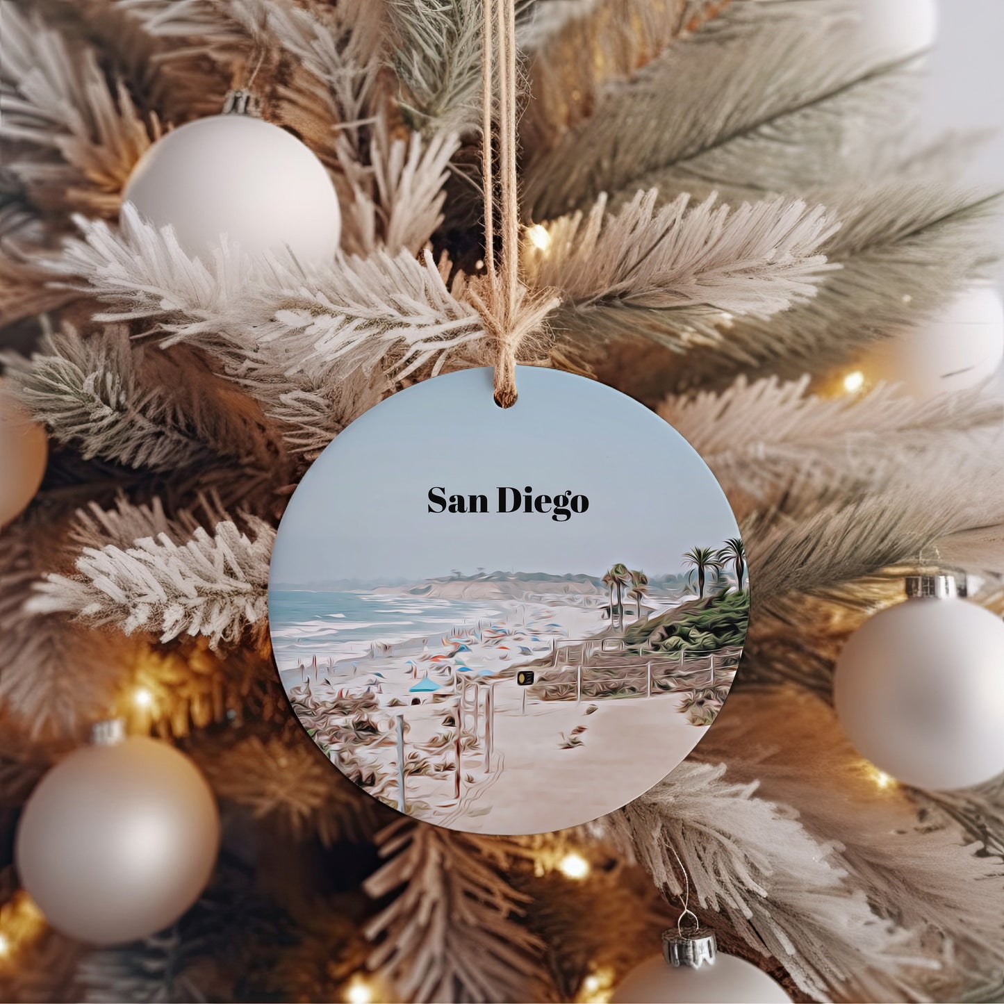 San Diego Ornament, Christmas Ornament, San Diego Gift, Christmas Gift, Christmas Decor, San Diego Souvenir, San Diego Travel, Travel Gift