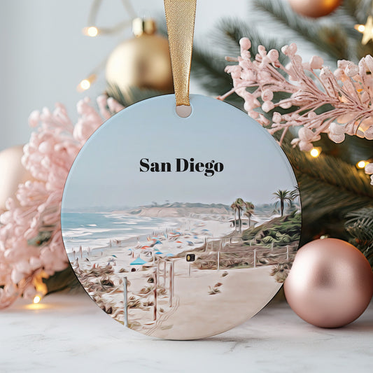 San Diego Ornament, Christmas Ornament, San Diego Gift, Christmas Gift, Christmas Decor, San Diego Souvenir, San Diego Travel, Travel Gift