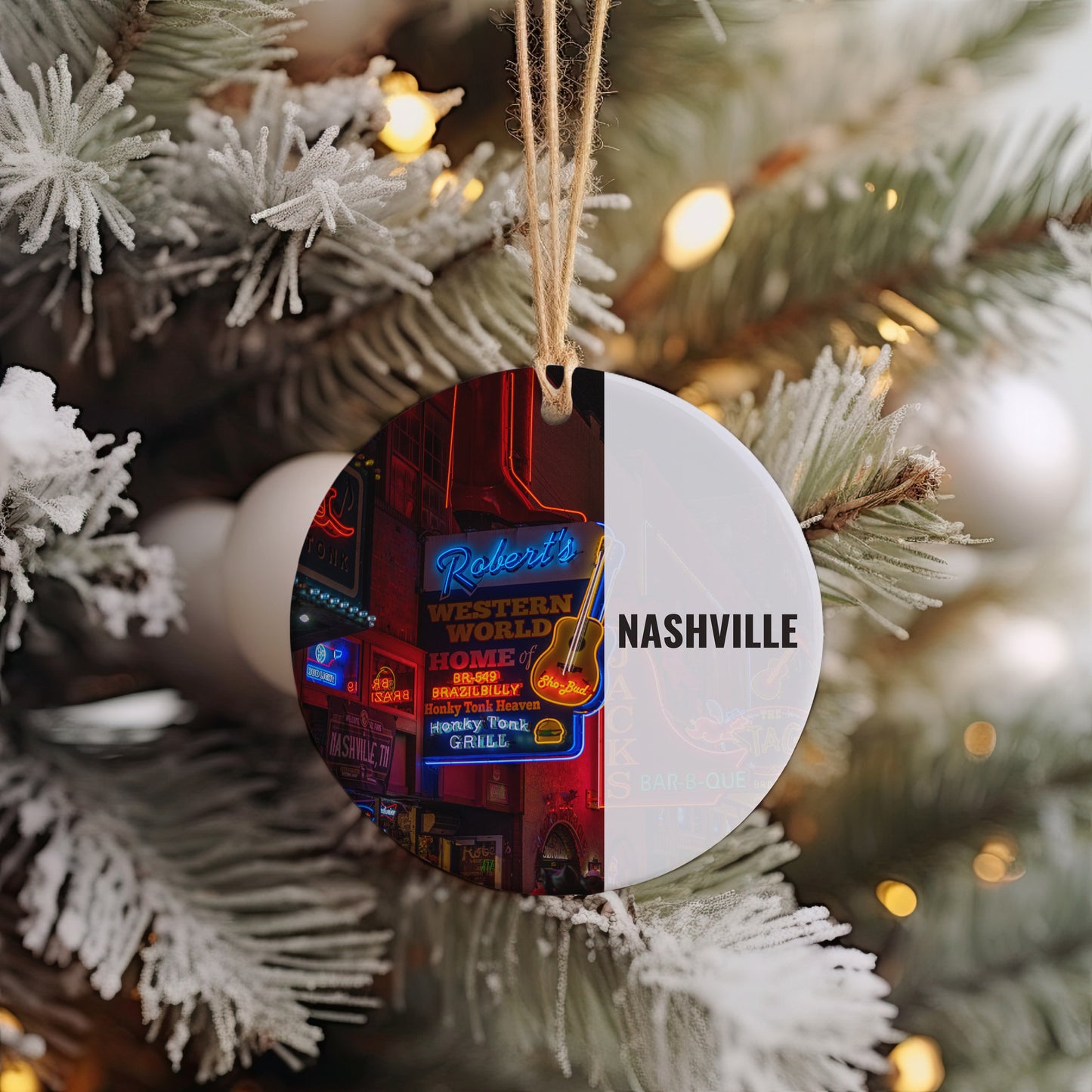 Nashville Ornament, Christmas Ornament, Nashville Gift, Christmas Gift, Christmas Decor, Nashville Souvenir, Nashville Travel, Travel Gift