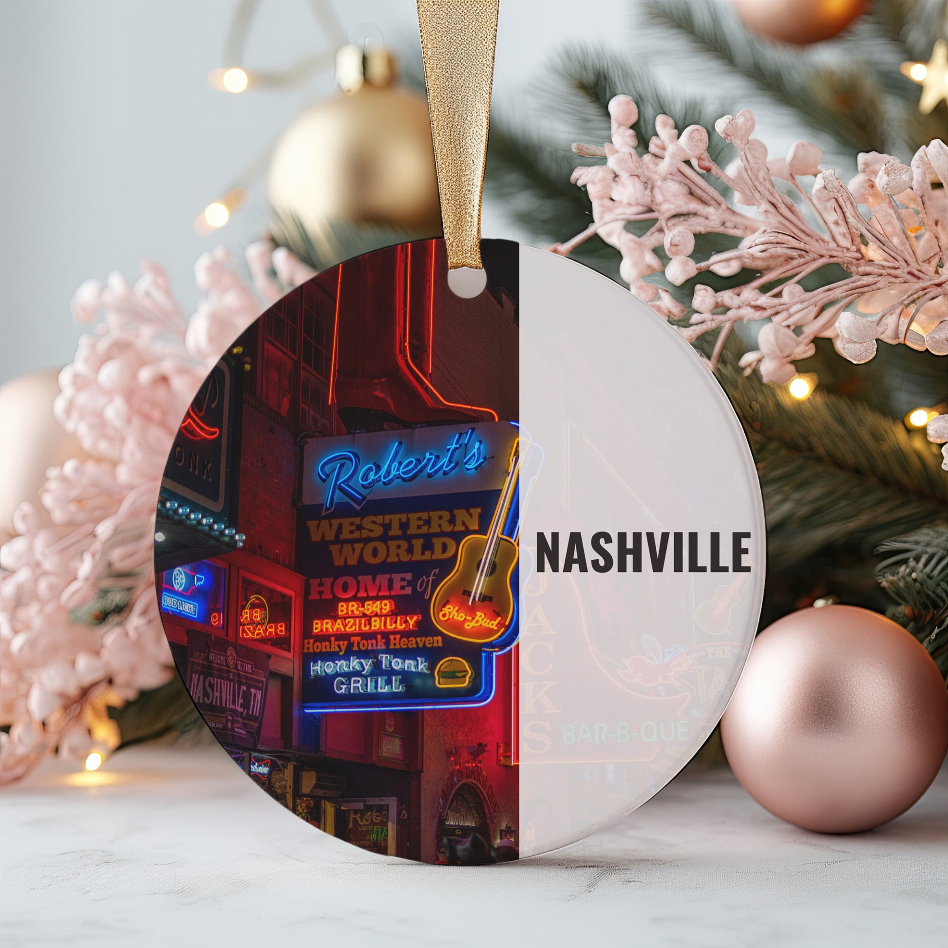 Nashville Ornament, Christmas Ornament, Nashville Gift, Christmas Gift, Christmas Decor, Nashville Souvenir, Nashville Travel, Travel Gift