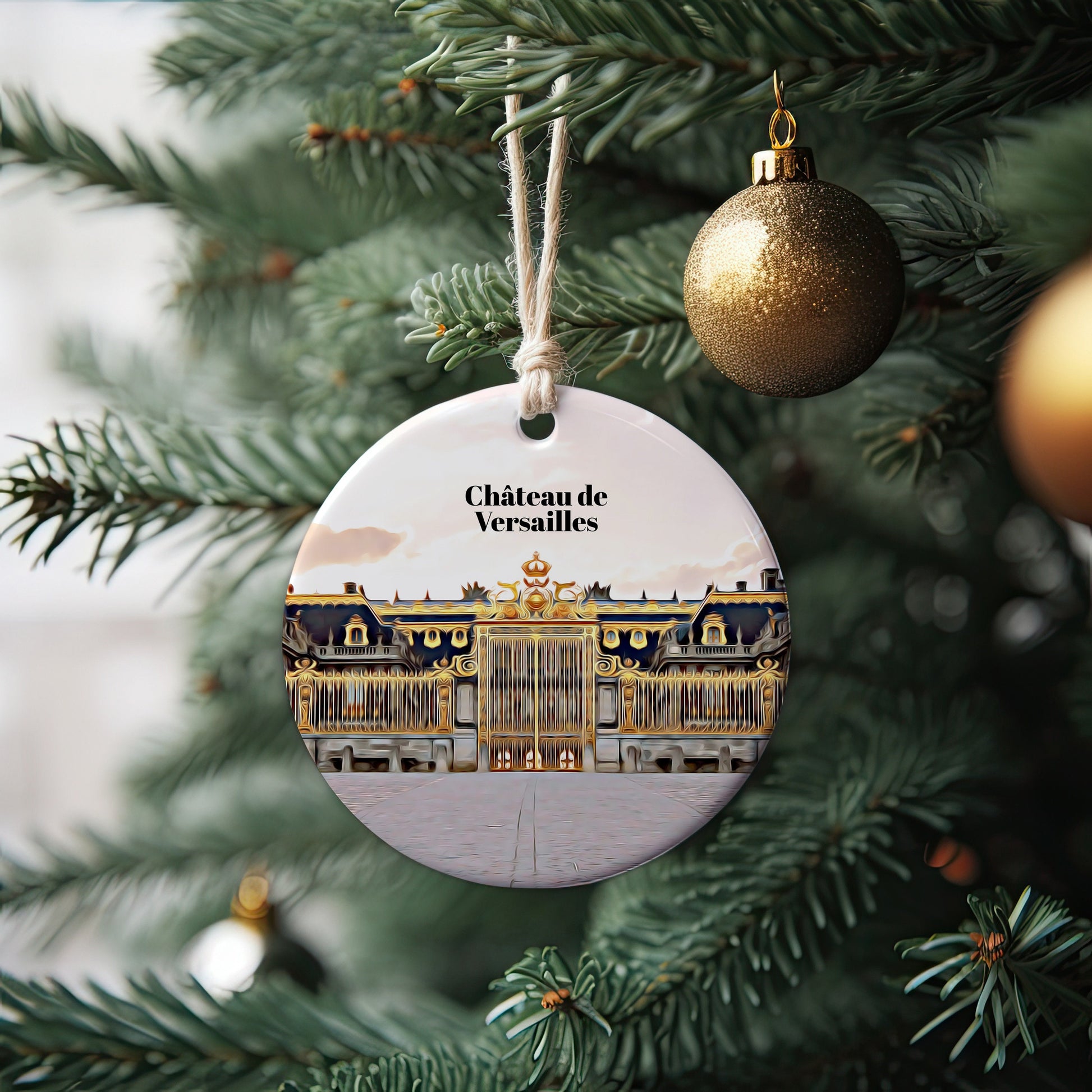 Château De Versailles Christmas Ornament, Christmas Gift, Château De Versailles Gift, Château De Versailles Travel, Christmas Decor