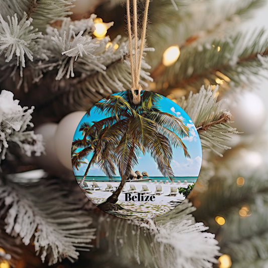 Belize Ornament, Christmas Ornament, Belize Gift, Christmas Gift, Belize Christmas, Belize, Belize Travel, Christmas Travel
