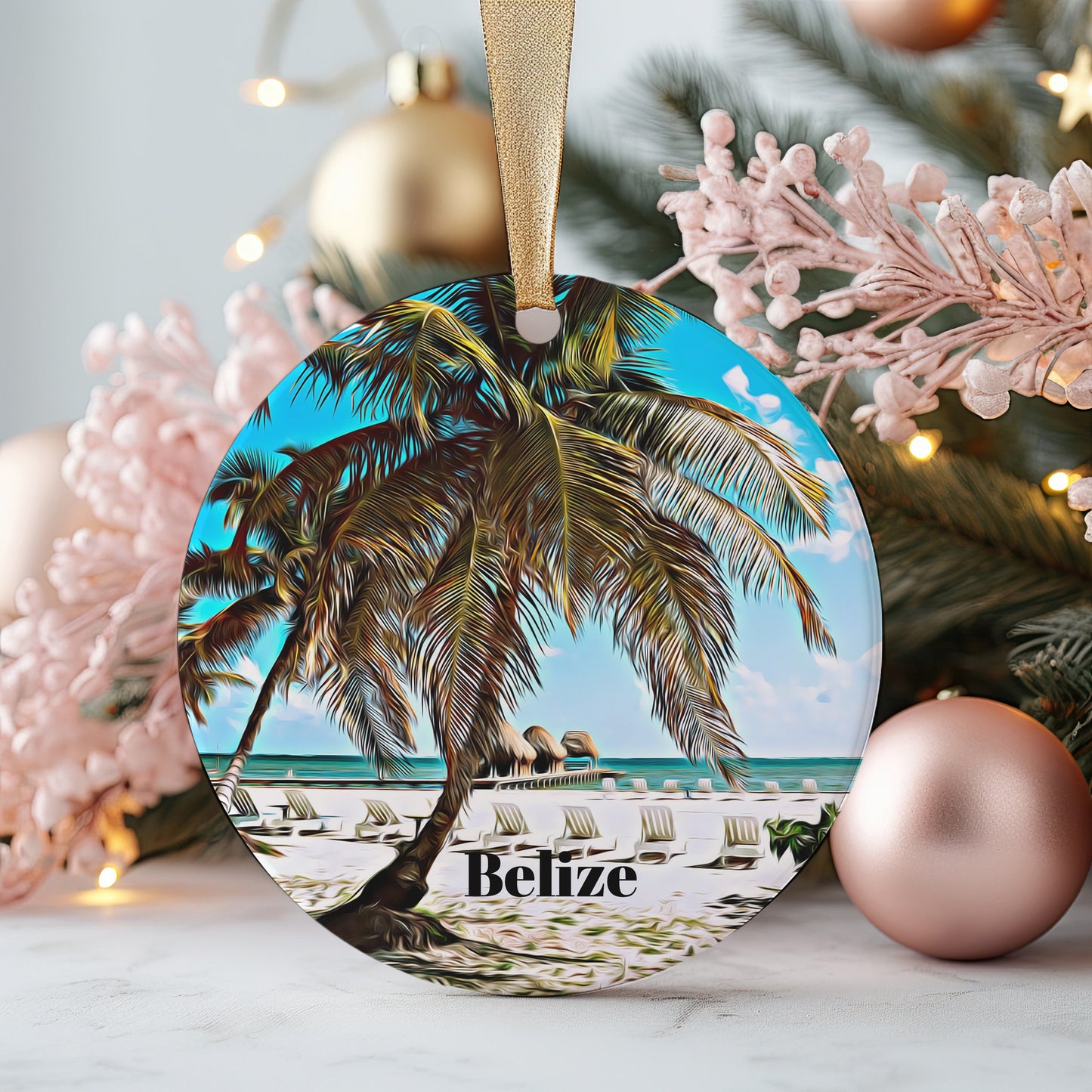 Belize Ornament, Christmas Ornament, Belize Gift, Christmas Gift, Belize Christmas, Belize, Belize Travel, Christmas Travel