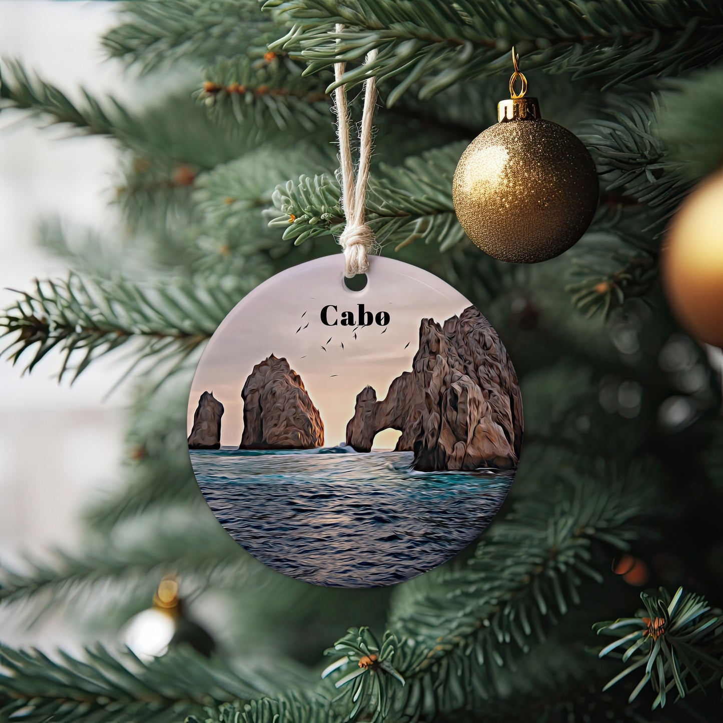Cabo Ornament, Christmas Ornament, Cabo Gift, Christmas Gift, Cabo Christmas, Cabo, Cabo Travel, Christmas Travel, Christmas Decor