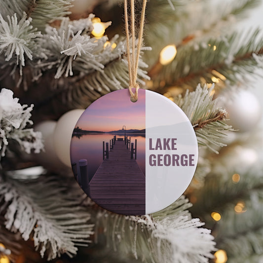 Lake George Ornament, Christmas Ornament, Lake George Gift, Christmas Gift, Lake George Christmas, Lake George, Lake George Travel