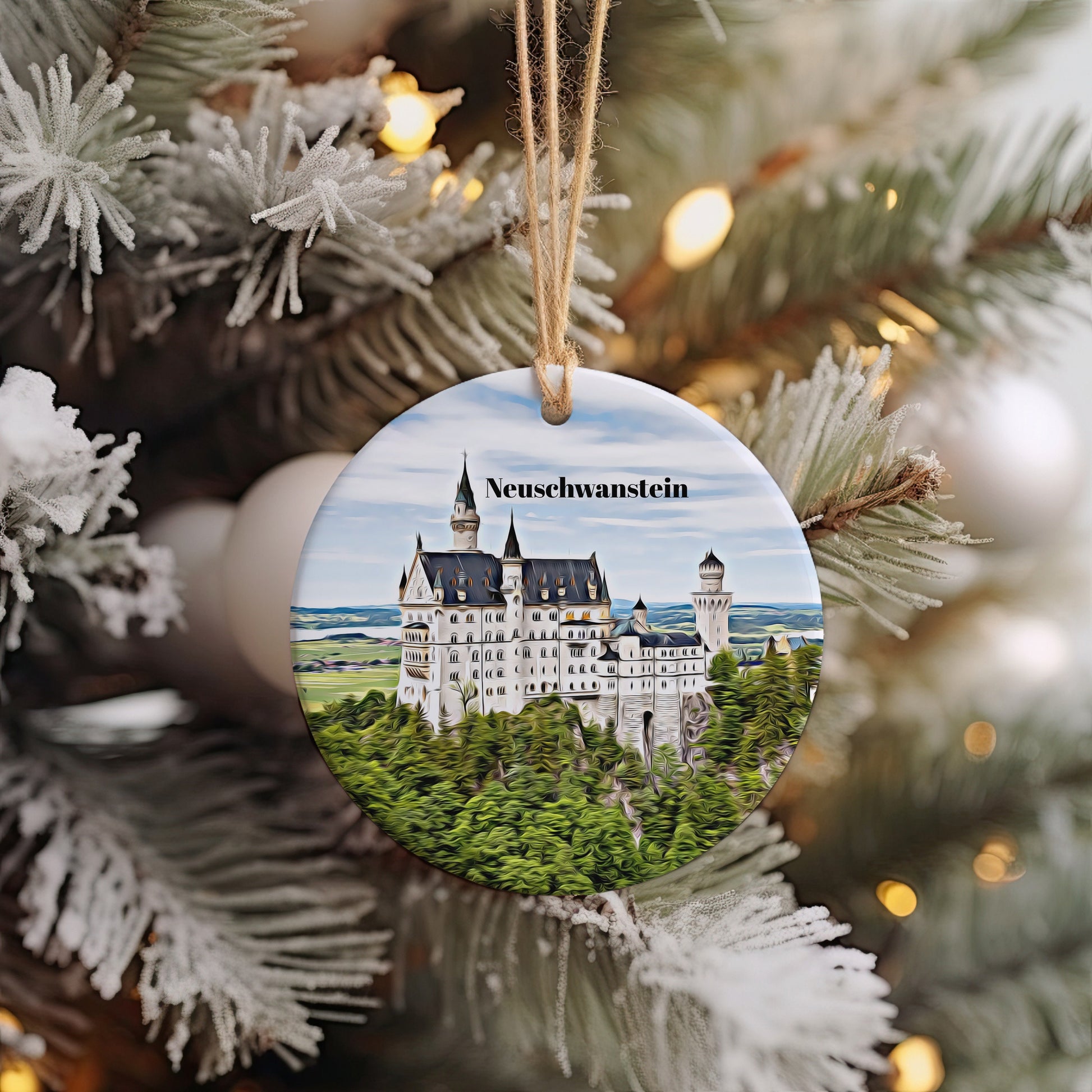 Neuschwanstein Christmas Ornament, Christmas Gift, Neuschwanstein Gift, Neuschwanstein Travel, Christmas Decor, Neuschwanstein Souvenir