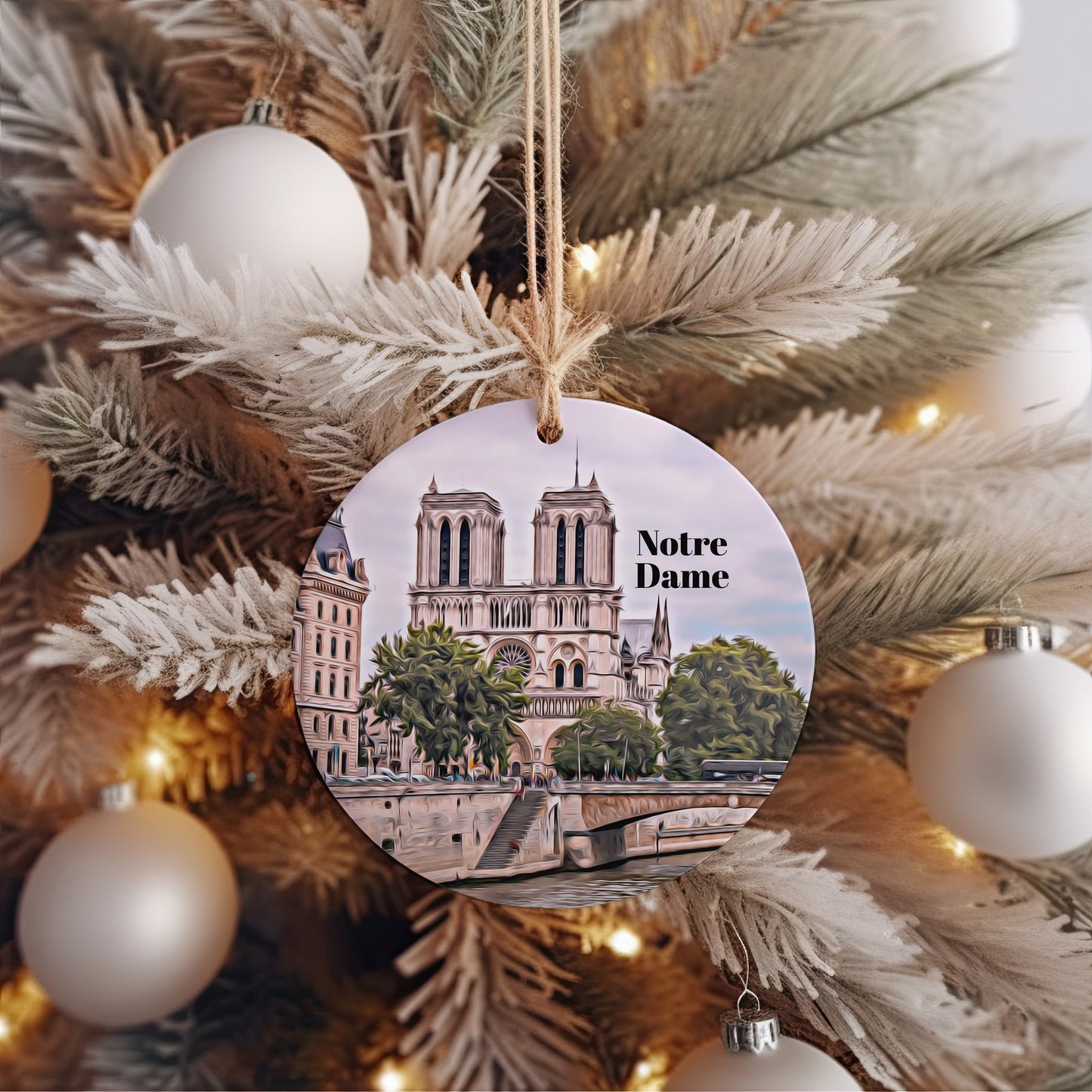 Notre Dame Ornament, Christmas Ornament, Notre Dame Gift, Christmas Gift, Notre Dame Christmas, Notre Dame, Notre Dame Travel