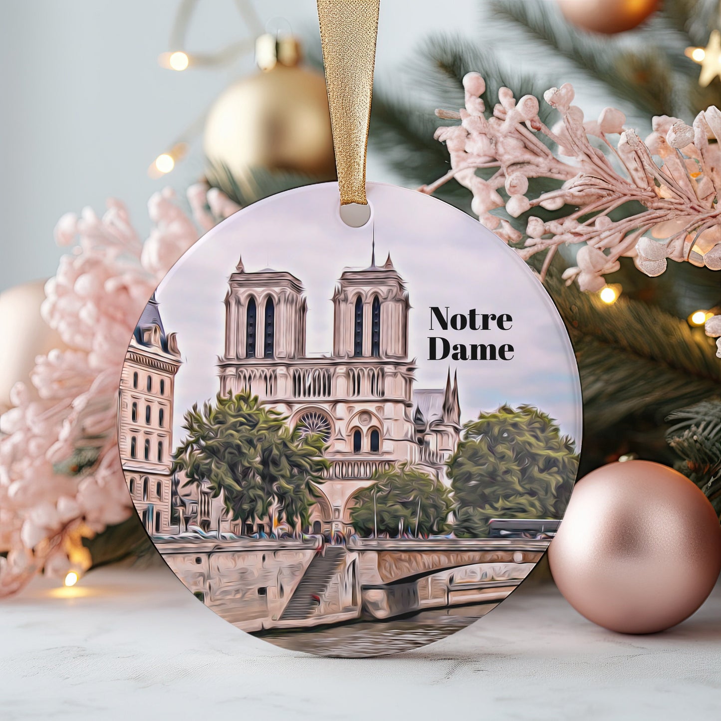 Notre Dame Ornament, Christmas Ornament, Notre Dame Gift, Christmas Gift, Notre Dame Christmas, Notre Dame, Notre Dame Travel