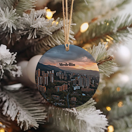 Medellin Ornament, Christmas Ornament, Medellin Gift, Christmas Gift, Medellin Christmas, Medellin, Medellin Travel, Christmas Travel