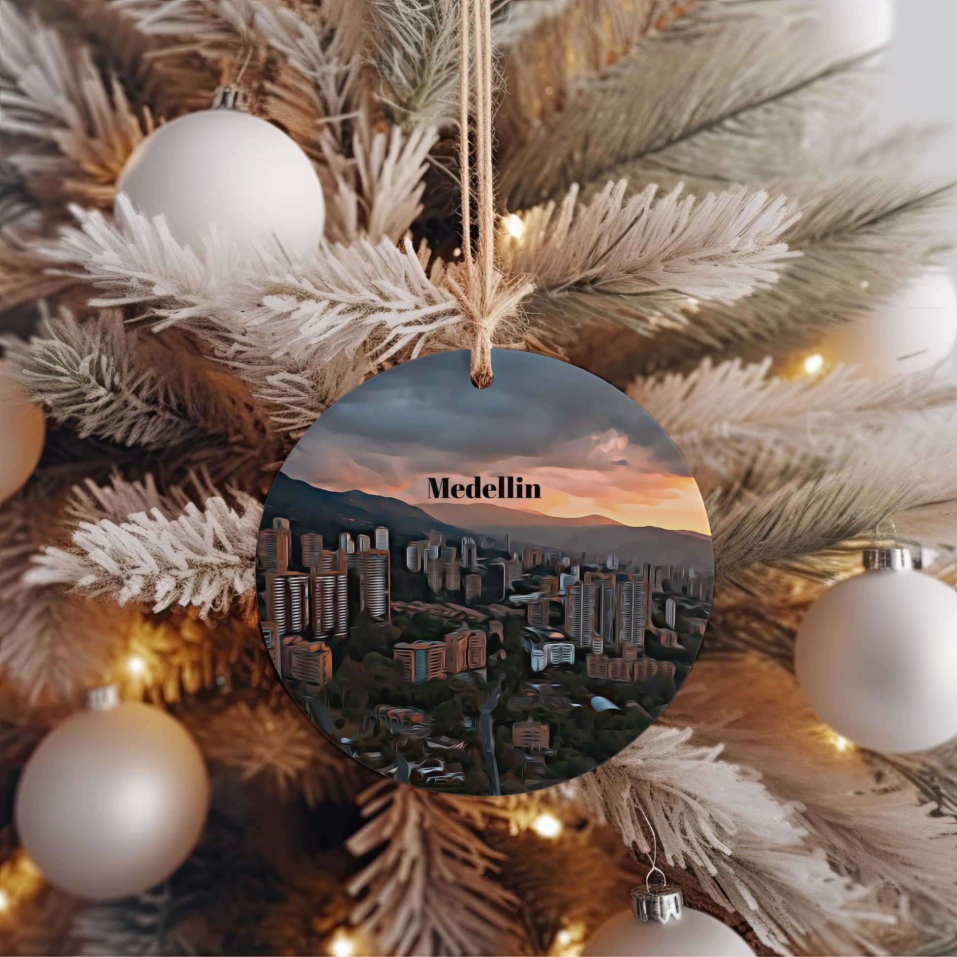 Medellin Ornament, Christmas Ornament, Medellin Gift, Christmas Gift, Medellin Christmas, Medellin, Medellin Travel, Christmas Travel