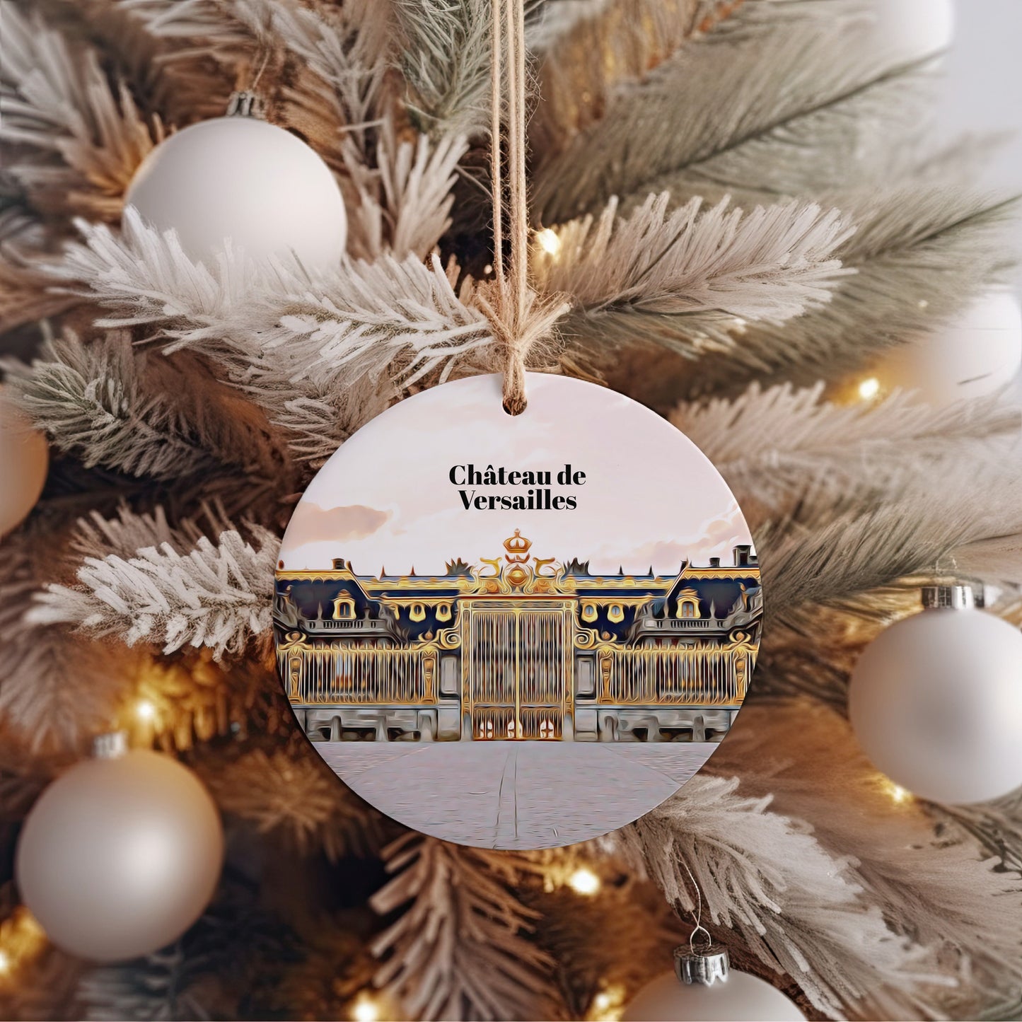 Château De Versailles Christmas Ornament, Christmas Gift, Château De Versailles Gift, Château De Versailles Travel, Christmas Decor