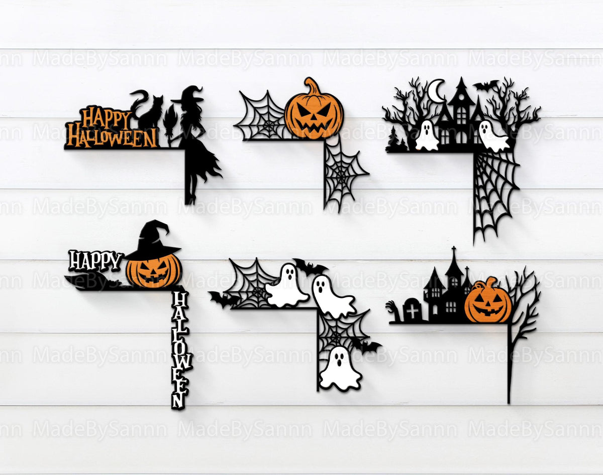 Halloween Door Corner Svg, Halloween Door Trim svg, Spooky House Svg, Halloween Home Decor, Halloween Door Hanger svg,  Halloween