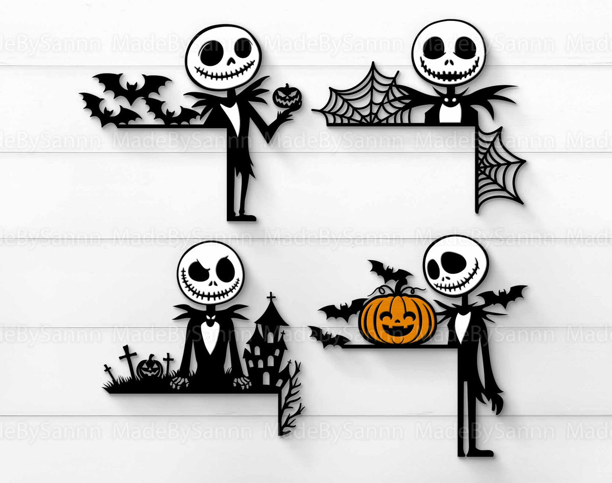Halloween Sceleton Door Corner Svg, Halloween Door Trim svg, Spooky House Svg, Halloween Home Decor, Halloween Pumpkin,  Halloween