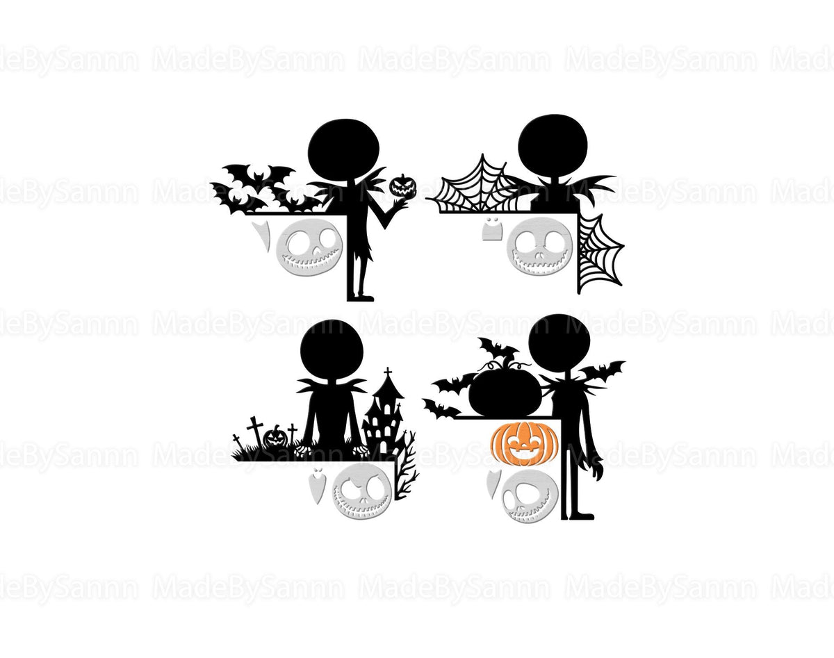 Halloween Sceleton Door Corner Svg, Halloween Door Trim svg, Spooky House Svg, Halloween Home Decor, Halloween Pumpkin, Glowforge Halloween