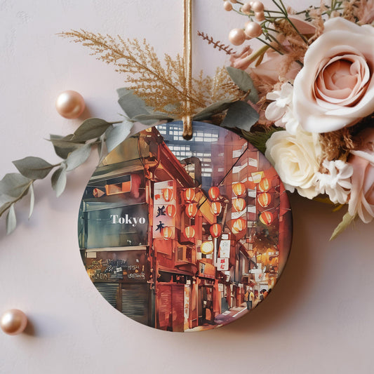 Tokyo, Tokyo Japan Ornaments, Unique Christmas Gift, Tokyo Travel Souvenir, Travel Ornament, Gift Exchange, Gift Idea, Travel Gift, Holiday