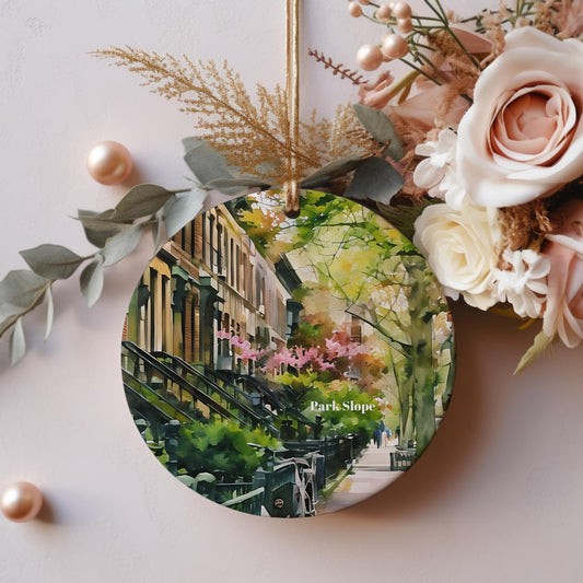 Park Slope Ornament, Christmas Ornament, Park Slope Gift, Travel Christmas Ornament, Christmas Decor, Brooklyn Travel, New York Travel