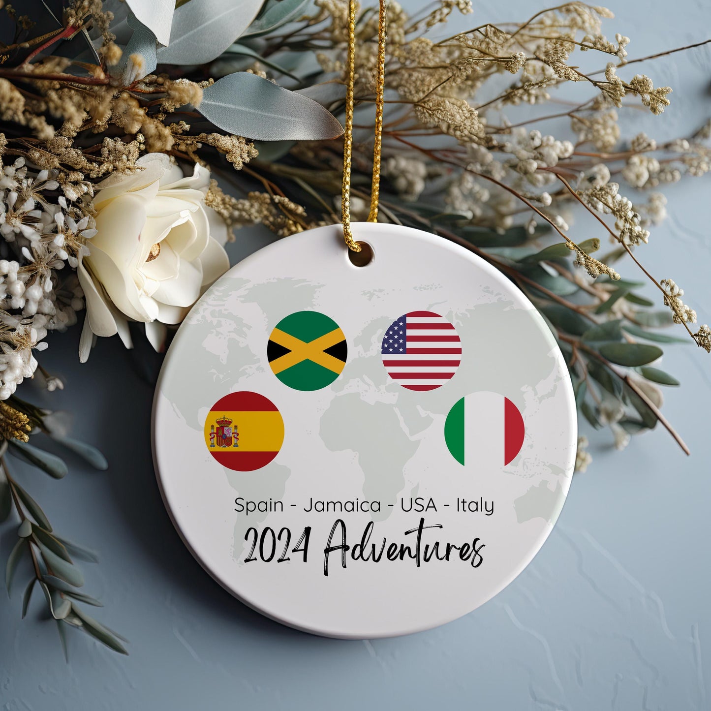 Travel Adventure Ornament, Traveling Christmas Ornament, Travel Ornament Gift, Travel Gift, Christmas Gift, Gift Exchange, Traveler's Gift