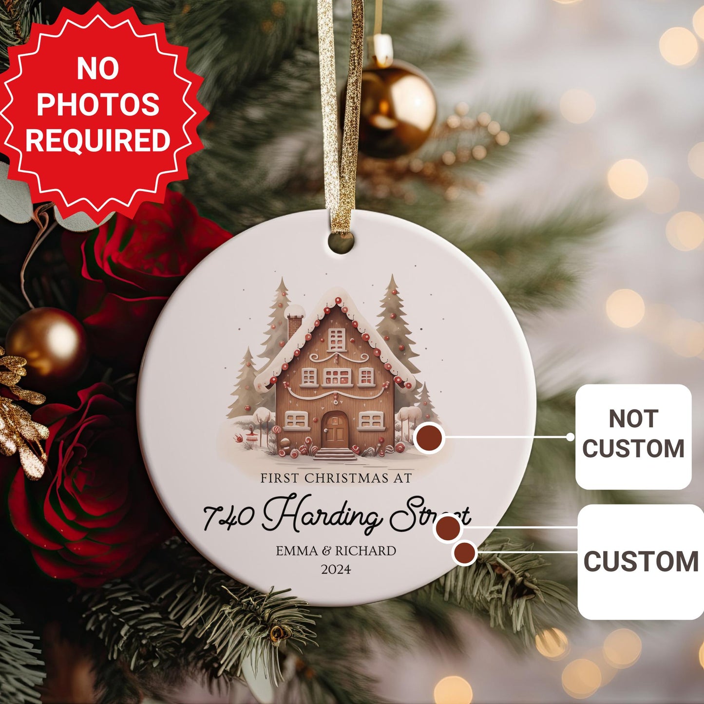 Personalized New Home Ornament, First Christmas Housewarming Gift