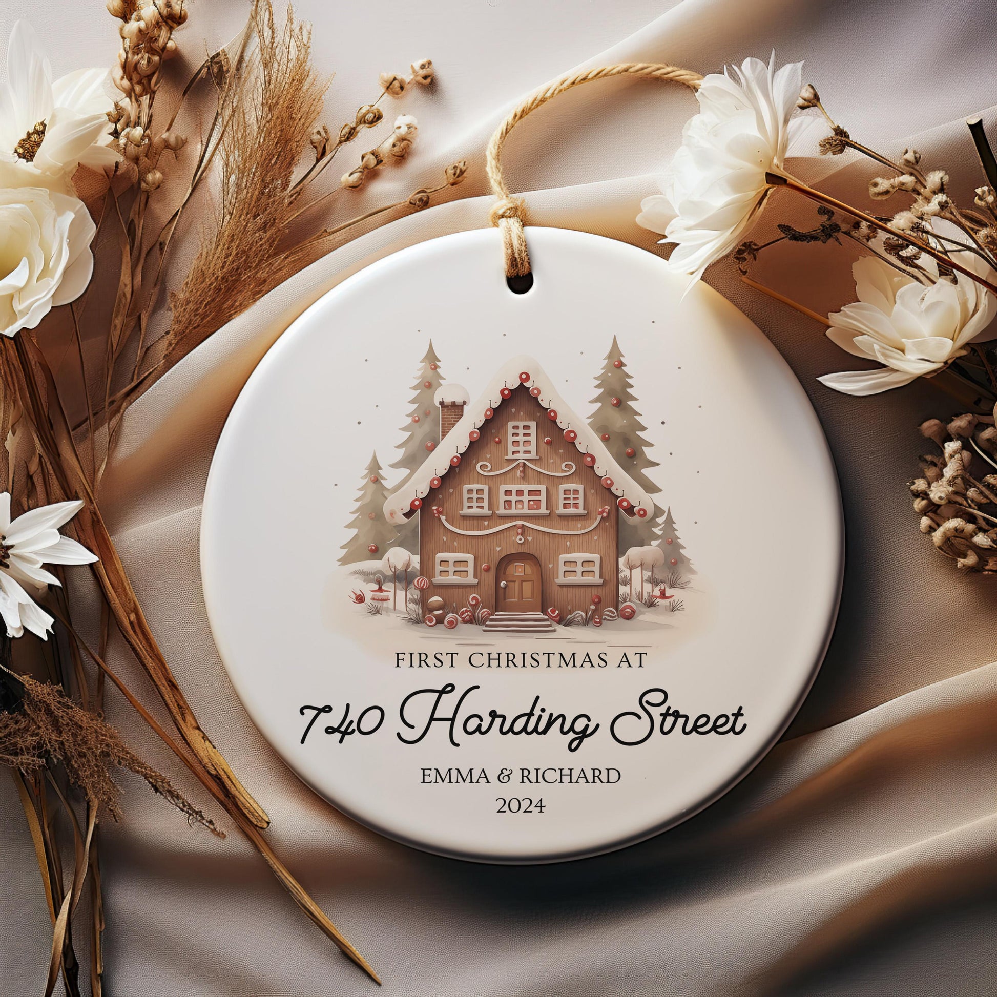 Personalized New Home Ornament, First Christmas Housewarming Gift