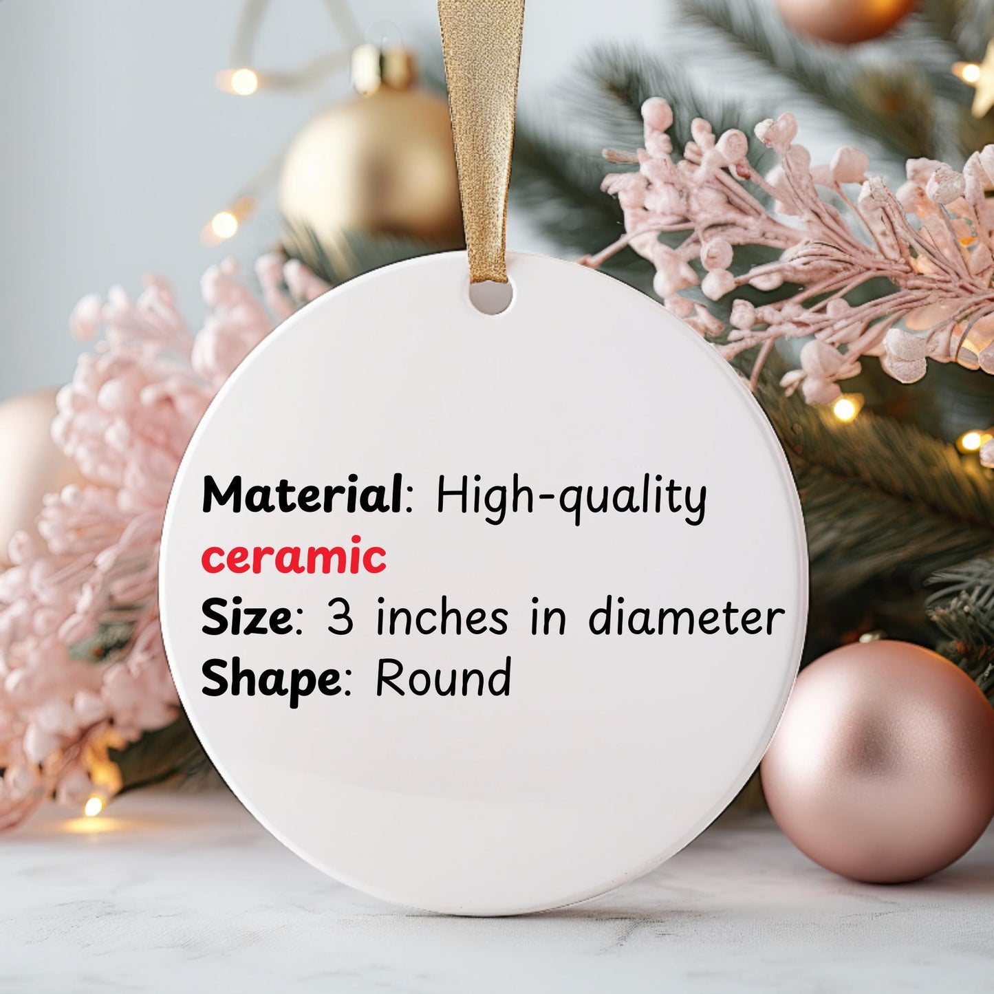 Custom House Photo Ornament, New Home Keepsake, Personalized Address Ceramic Christmas Decoration
