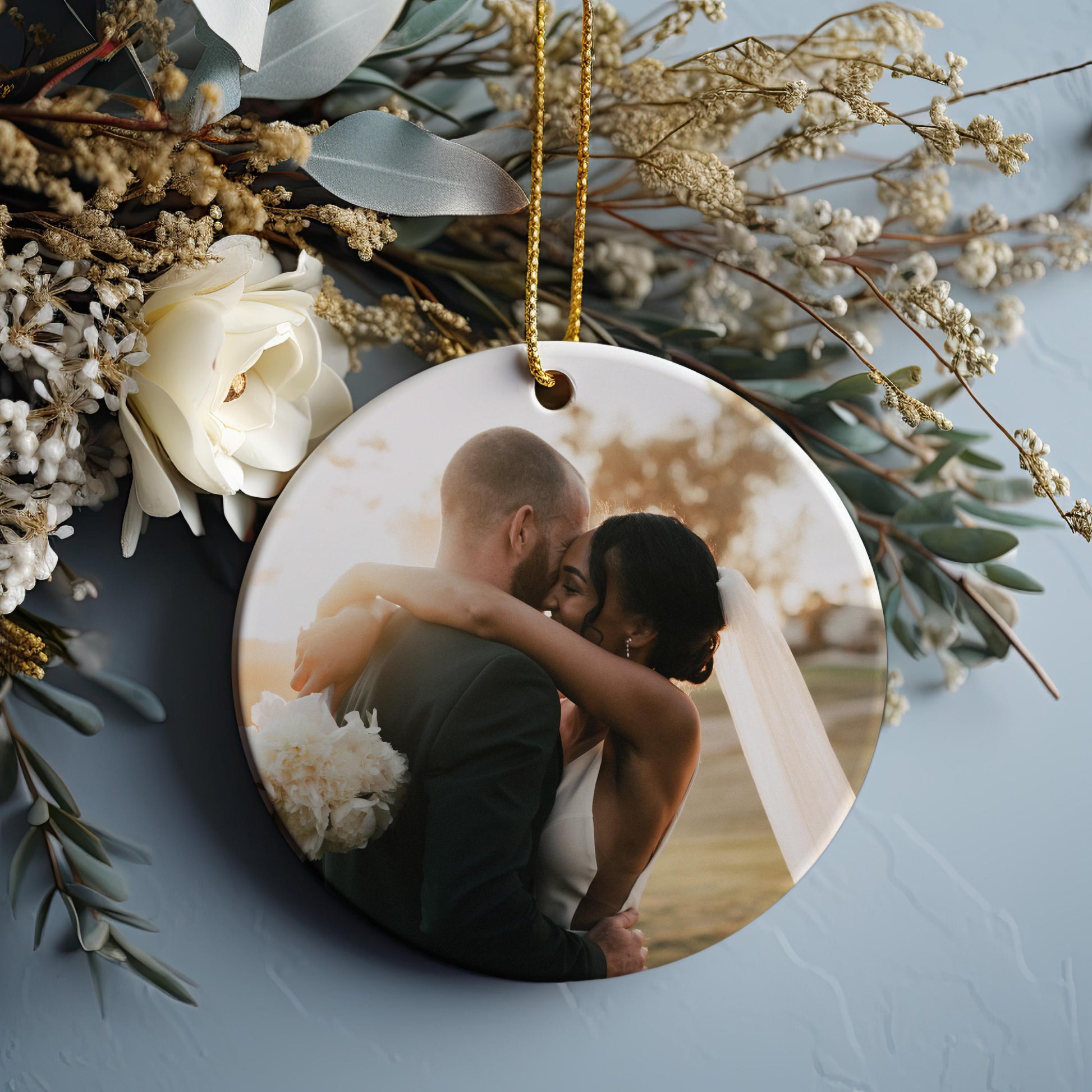 Photo Ornament, Personalized Christmas Ornament, First Christmas, Married Gift, Custom Photo, Photo Gift, Personalized Christmas Gift