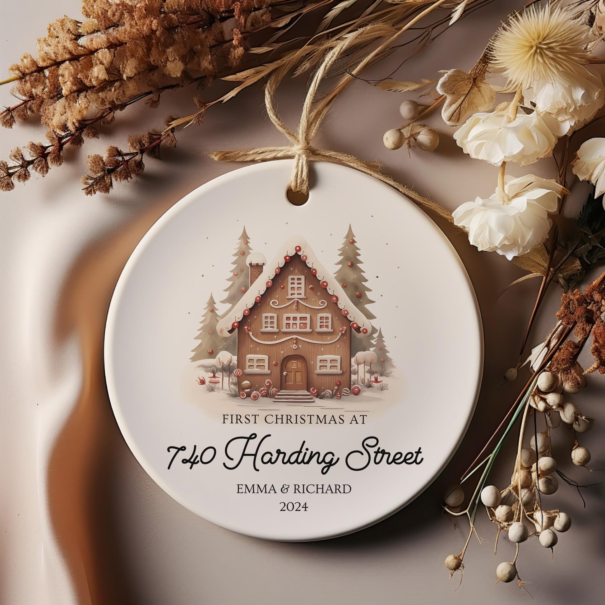 Personalized New Home Ornament, First Christmas Housewarming Gift