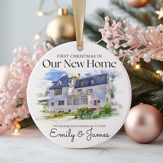 Custom New Home Gift, Custom Photo Gift, Watercolor House Painting, Housewarming Gift for New Homeowners, Realtor Gift, Closing Gift