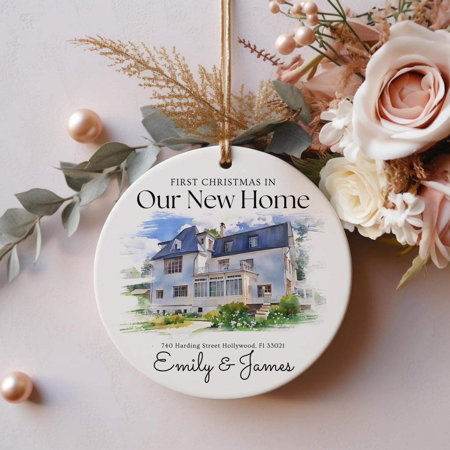 Custom New Home Gift, Custom Photo Gift, Watercolor House Painting, Housewarming Gift for New Homeowners, Realtor Gift, Closing Gift