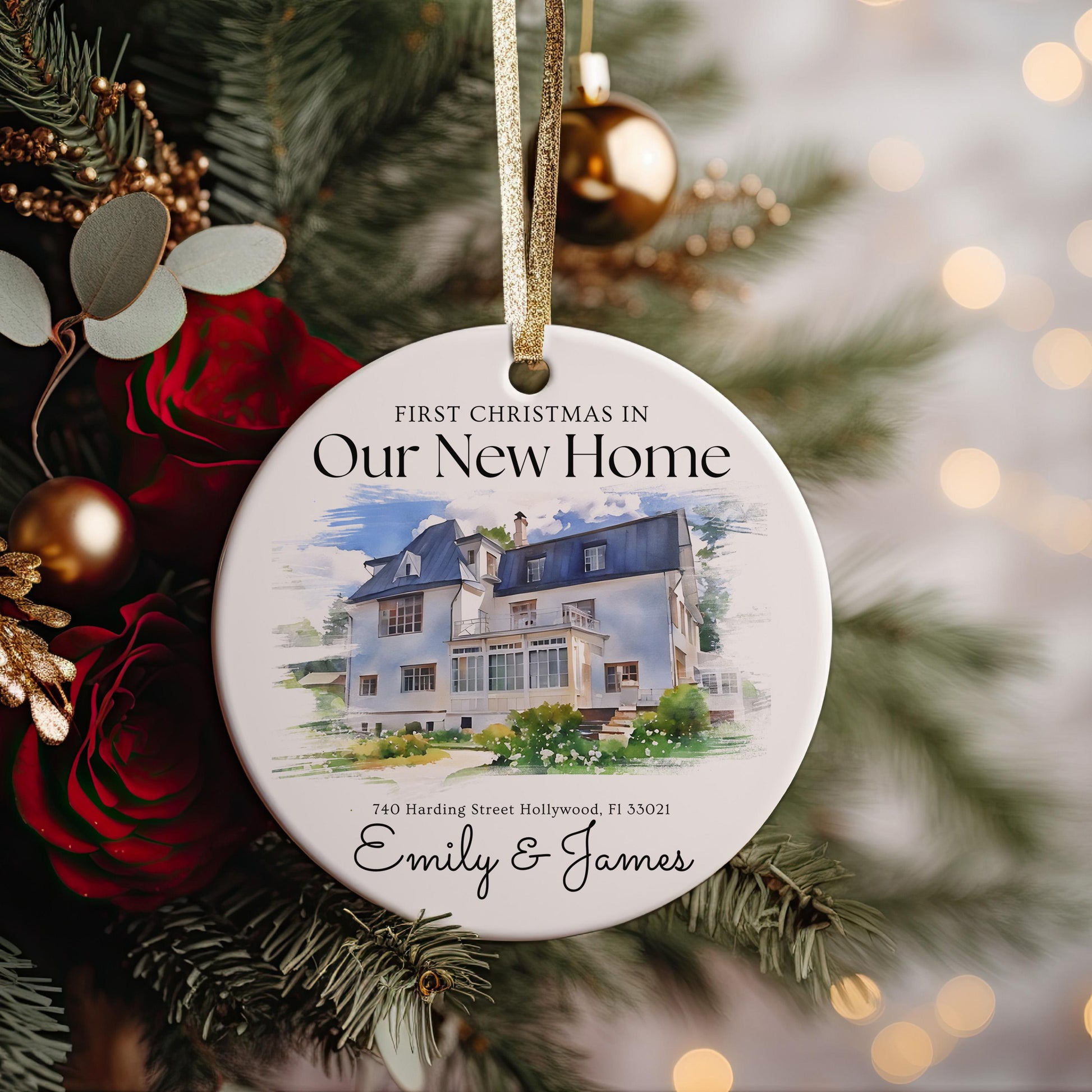 Custom New Home Gift, Custom Photo Gift, Watercolor House Painting, Housewarming Gift for New Homeowners, Realtor Gift, Closing Gift