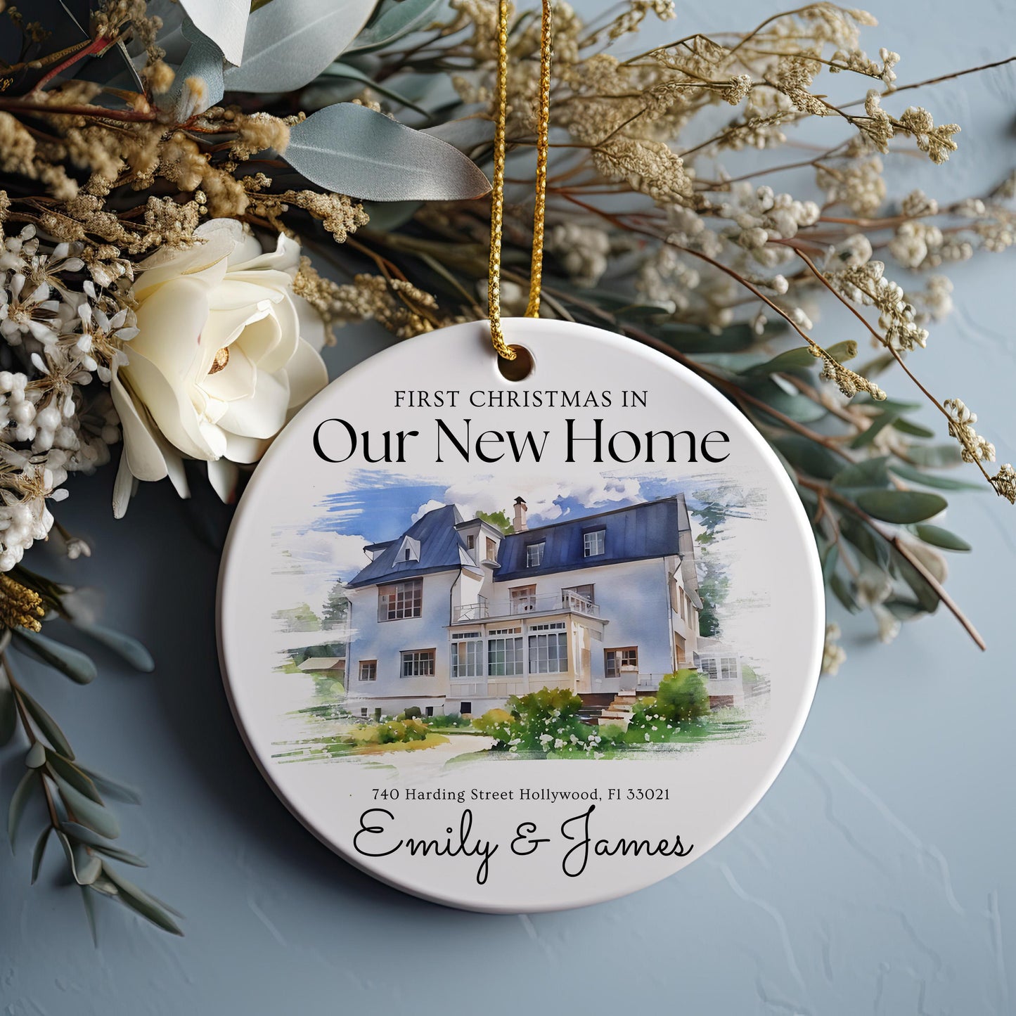 Custom New Home Gift, Custom Photo Gift, Watercolor House Painting, Housewarming Gift for New Homeowners, Realtor Gift, Closing Gift